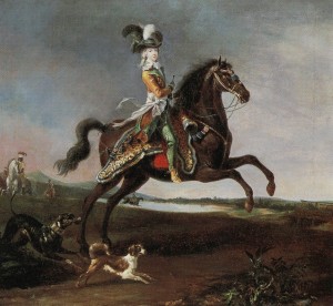 2016 expo Brun Portrait de Marie-Antoinette à cheval, 1783. Huile sur toile. Musée national des châteaux de Versailles et de Trianon. © Bridgeman Images, Paris
