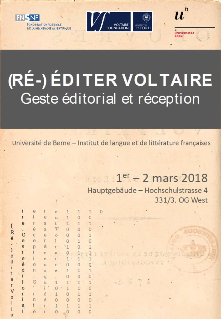 (Ré-)éditer Voltaire