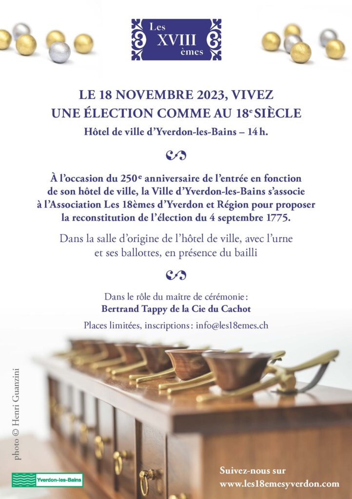 UNE ÉLECTION COMME AU 18e SIÈCLE